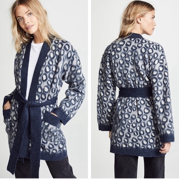 Current / Elliott The Rick Cardigan in Brushed Leopard 1 or Small - Picture 2 of 10